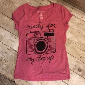 Camera V-neck  Aeropostale T- Shirt Large